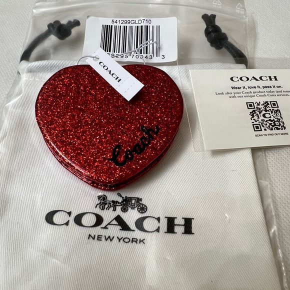 Coach Accessories - Coach Sparkling Heart Compact Mirror NWT